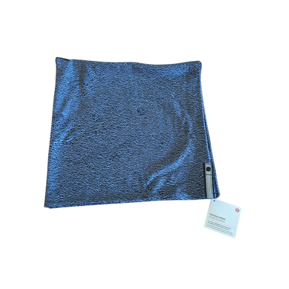 Lululemon Vinyasa Scarf Wrap Scarf / Color Blue Gray Black ROSJ/BLK - Picture 5 of 14